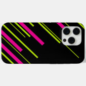 Coques Case-Mate iPhone Diagonales en vert citron, rose et noir (Verso (horizontal))