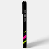 Coques Case-Mate iPhone Diagonales en vert citron, rose et noir (Verso / Gauche)