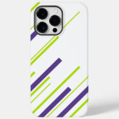 Coques Case-Mate iPhone Diagonales en vert citron vert et violet (Verso)