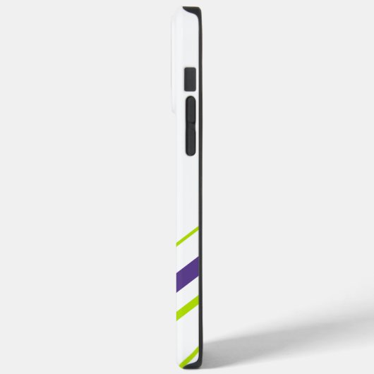 Coques Case-Mate iPhone Diagonales en vert citron vert et violet (Verso / Gauche)