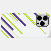 Coques Case-Mate iPhone Diagonales en vert citron vert et violet (Verso (horizontal))