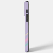 Coques Case-Mate iPhone Diagonales - Pastel rose, jaune, violet et vert (Verso / Gauche)