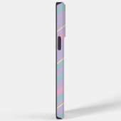 Coques Case-Mate iPhone Diagonales - Pastel rose, jaune, violet et vert (Verso / Droite)