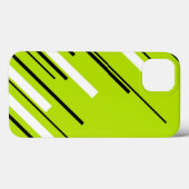 Coques Case-Mate iPhone Diagonales - Vert citron vert (Verso (horizontal))
