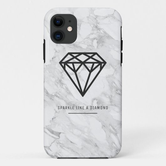 Coques Case-Mate iPhone Diamant avec marbre (Dos)