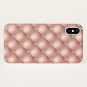 Coques Case-Mate iPhone Diamant Brodé Pailleté Rose Or Luxe (Dos (Horizontal))
