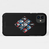Coques Case-Mate iPhone Diamant Checkered du groupe de travail X du (Dos (Horizontal))