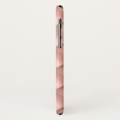 Coques Case-Mate iPhone Diamant courbé Rose brillant Or rose luxueux (Dos/Gauche)