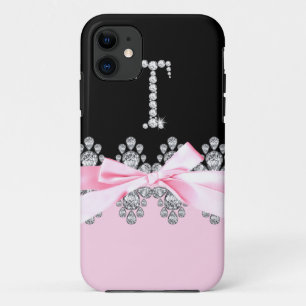 Coque iPhone 11 Diamant Delilah : T initial