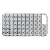 Coques Case-Mate iPhone Diamant Noir Graphique Initiale Personnalisé Argen (Dos (Horizontal))