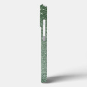 Coques Case-Mate iPhone Diamant Parties scintillant verte Calligraphie Nom (Verso / Gauche)