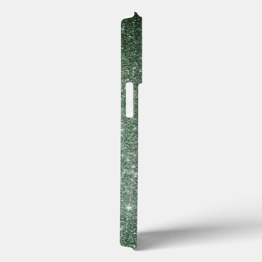Coques Case-Mate iPhone Diamant Parties scintillant verte Calligraphie Nom (Verso / Droite)