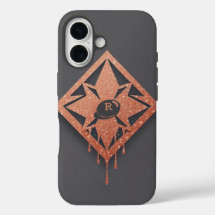 Coques iPhone 16 Diamant Rose métallique