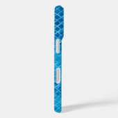 Coques Case-Mate iPhone Diamant Turquoise Design métallique (Verso / Droite)