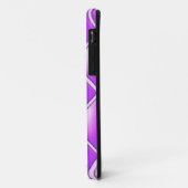 Coques Case-Mate iPhone Diamant Violet Gras Avec Monogramme (Dos/Gauche)