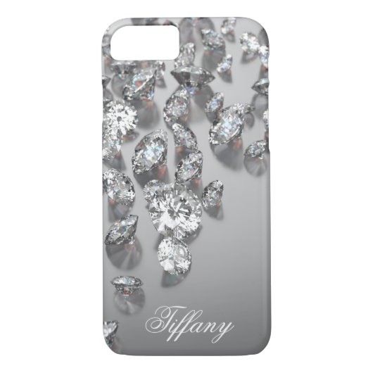 Coques Case-Mate iPhone Diamants brillant boule étincelante Monogramme per (Dos)