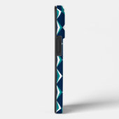 Coques Case-Mate iPhone Diamants de marine, Turquoises et blancs (Verso / Droite)