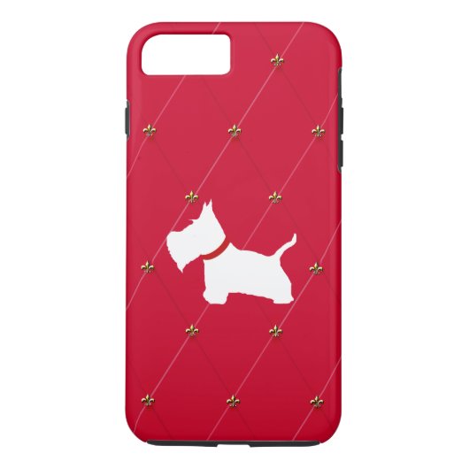 Coques Case-Mate iPhone Diamants de rouge de Westie (Dos)