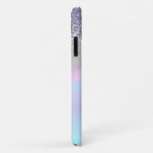 Coques Case-Mate iPhone Diamants de violet holographique, licorne de Parti (Dos/Droite)