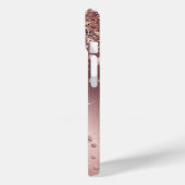 Coques Case-Mate iPhone Diamants d'or rose - Personnalisé (Verso / Gauche)