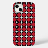 Coques Case-Mate iPhone Diamants étoile rouge noir et blanc (Verso)