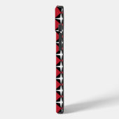Coques Case-Mate iPhone Diamants étoile rouge noir et blanc (Verso / Gauche)