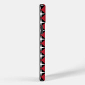 Coques Case-Mate iPhone Diamants étoile rouge noir et blanc (Verso / Droite)