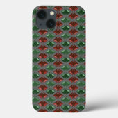 Coques Case-Mate iPhone Diamants graphiques Motif Gemmes rouges verts (Verso)