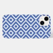 Coques Case-Mate iPhone Diamants Ikat Bleus (Verso (horizontal))