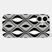 Coques Case-Mate iPhone Diamants modernes du milieu du siècle, noirs, blan (Verso (horizontal))