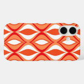 Coques Case-Mate iPhone Diamants modernes du milieu du siècle, orange et b (Verso (horizontal))