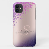 Coques Case-Mate iPhone Diamants Ombre Parties scintillant violet (Dos)