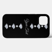 Coques Case-Mate iPhone Diamants personnalisés (Verso (horizontal))