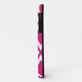 Coques Case-Mate iPhone Diamants rose vif et blancs (Dos/Gauche)
