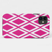 Coques Case-Mate iPhone Diamants rose vif et blancs (Dos (Horizontal))