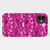 Coques Case-Mate iPhone Diamants roses chauds (Dos (Horizontal))