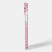 Coques Case-Mate iPhone Diamants roses - Personnalisé (Verso / Gauche)