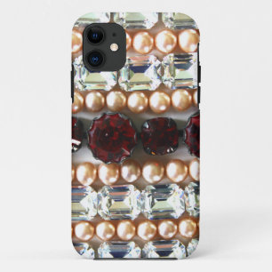 Coques Pour iPhone Diamants rubis perles