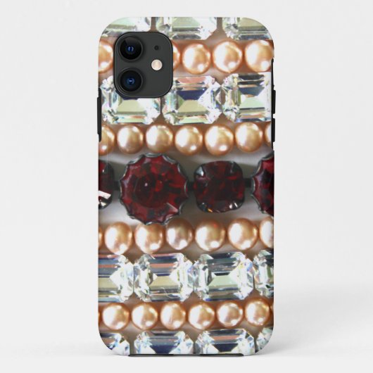 Coques Case-Mate iPhone Diamants rubis perles (Dos)