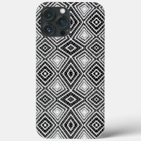 Diamants tribaux noirs Boue Motif africain