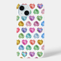 Diamond Heart Aquarelle Motif mignon Pastel Girly