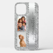 Coques Case-Mate iPhone Diamond Photo Nom de la Parties scintillant Monogr (Verso)