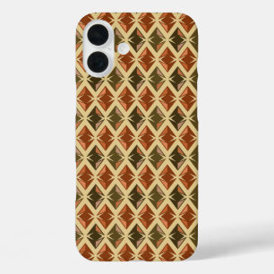 Coques iPhone 16 Plus DIAMONDES Géométriques rouges Géométriques