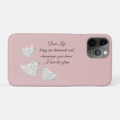 Coques Case-Mate iPhone Diamonds & Champagne Quote – Dear Life Edition (Dos (Horizontal))