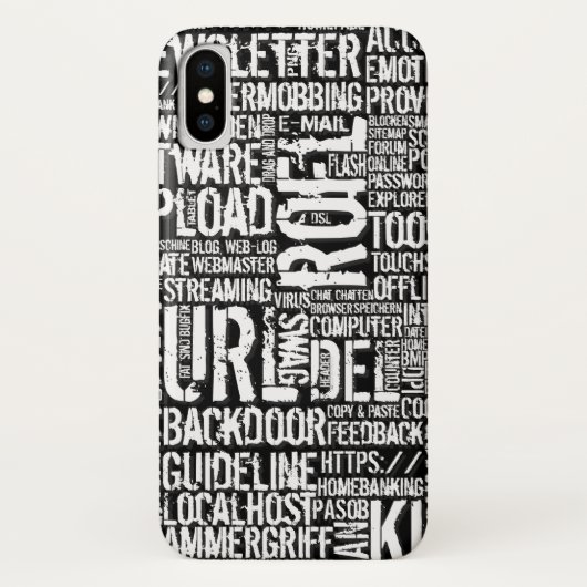 Coques Case-Mate iPhone Dictionnaire d'ordinateur monochrome (Dos)