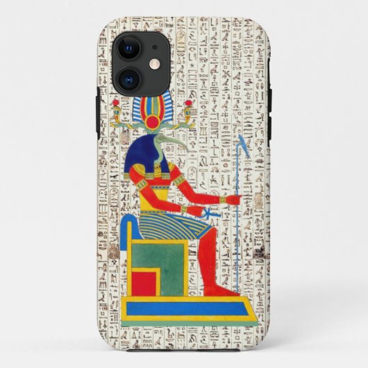 Coques Case-Mate iPhone Dieu égyptien ancien Thoth Thoth Hiéroglyphes Desi (Dos)