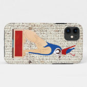 Coques Case-Mate iPhone Dieu égyptien antique Horus Hiéroglyphes Design (Dos (Horizontal))