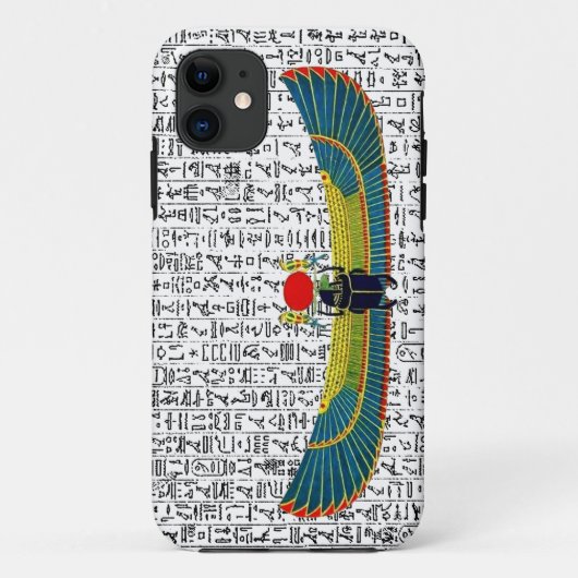 Coques Case-Mate iPhone Dieu égyptien antique Scarab Hiéroglyphes Design (Dos)