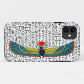 Coques Case-Mate iPhone Dieu égyptien antique Scarab Hiéroglyphes Design (Dos (Horizontal))