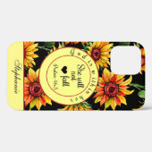 Coques Case-Mate iPhone Dieu en elle, elle ne tombera pas de tournesol (Verso (horizontal))